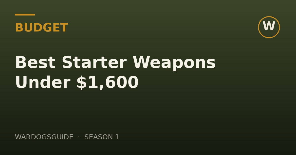 WARDOGS vendor screen showing budget rifles under $1,600